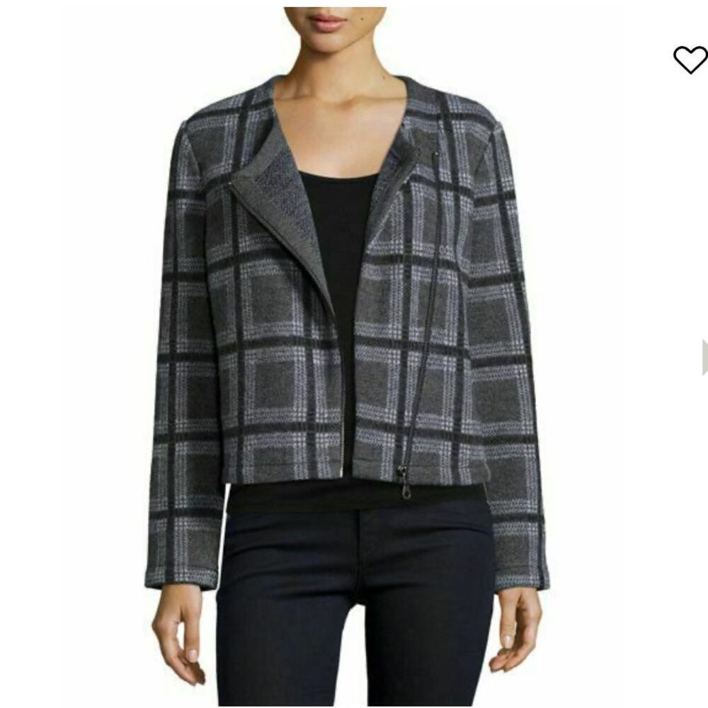 Joie Plaid Wool Jacket Medium Winter Workwear